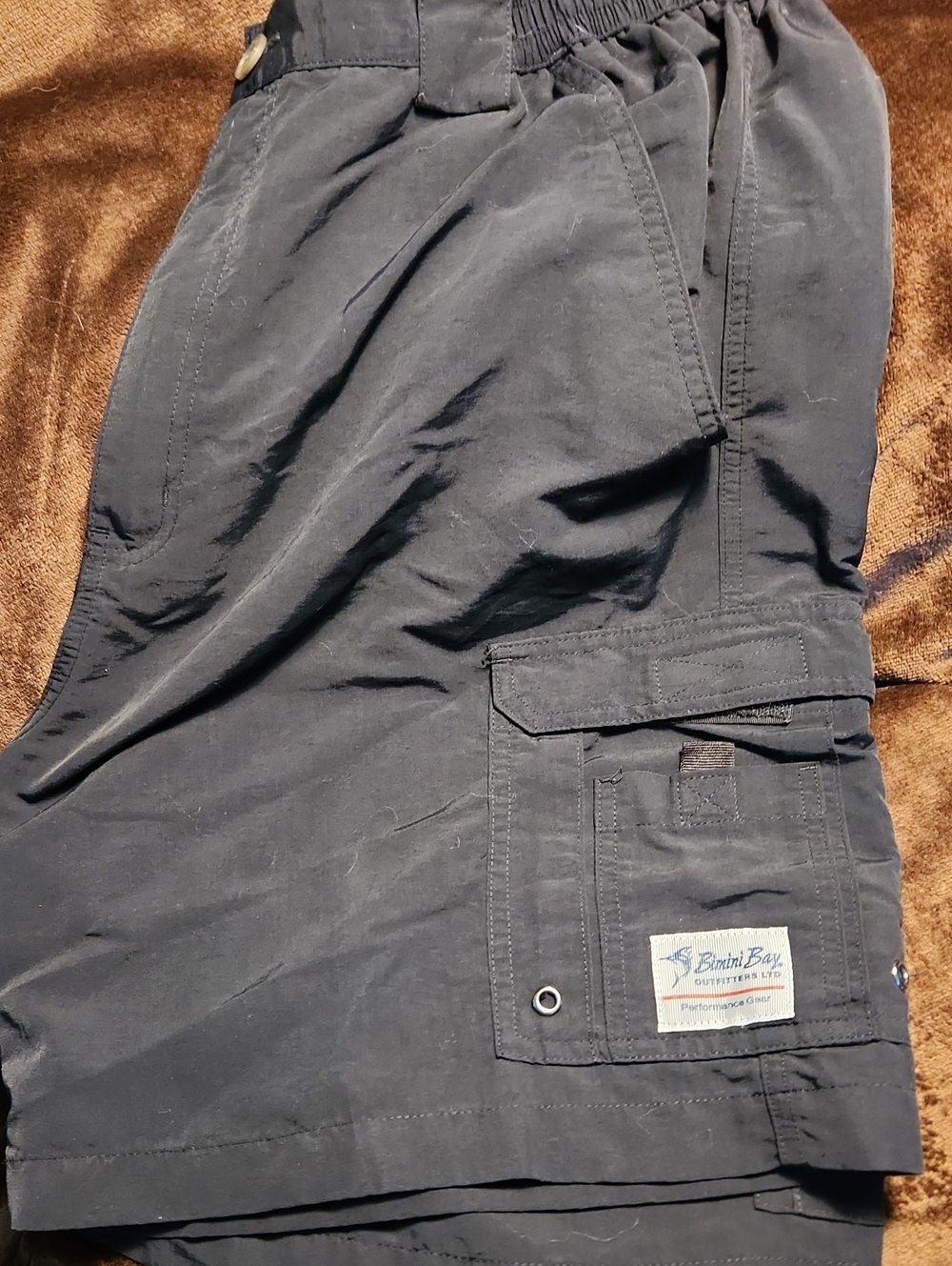 Bimini Bay Black Cargo Shorts Size 40 Mens New Cond